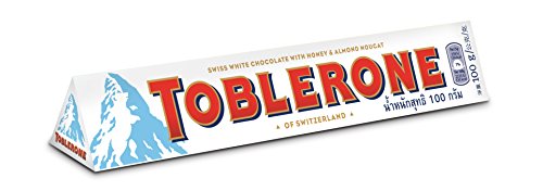 Toblerone Chocolat Blanc Suisse avec Nougat au Miel/Amandes