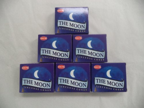 Hem The Moon Lot de 6 paquets de 10 cônes dencens