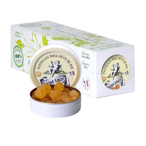 Lot 10 boites Miel Sève de Pin Pastilles Saint-Ange Bonbons 