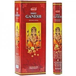 Hem Shree Ganesha Encens 6 paquets hexagonaux de 20 = 120 bâ