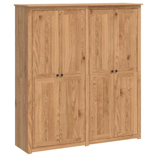 vidaXL Armoire Panama Miel 169 x 50 x 185 cm Bois de pin Mas