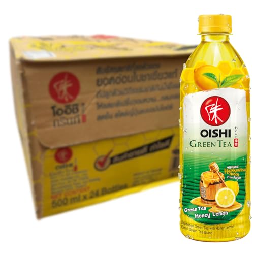 OISHI Thé Vert Miel Citron 500 ml 0.5 kg - Pack de 24