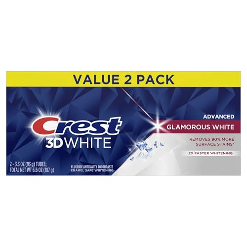 Crest 3D White Advanced Glamorous White Teeth Whitening Toot