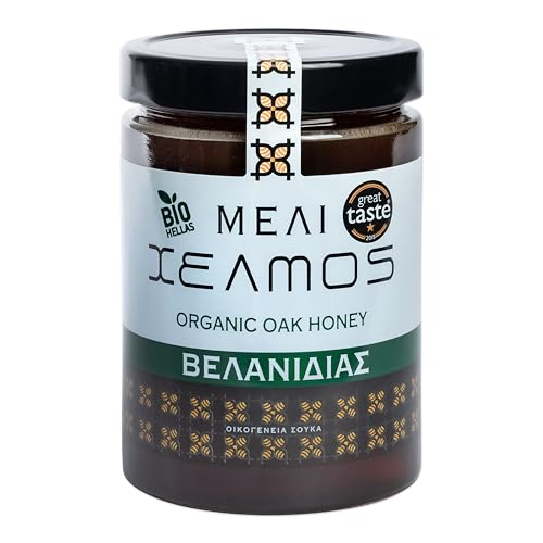 Helmos Miel de Chêne Grec Bio 800g - Miel de Forêt Bio, Rich