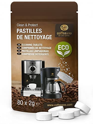 80 Pastilles de nettoyage pour Jura, Krups, Melitta, Delongh