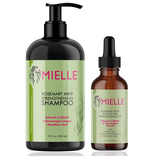 Mielle / Romarin et menthe fortifiante / Shampooing / Huile 