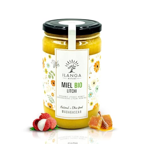 Ilanga Nature Miel de Litchi de Madagascar 900 g, Miel Brut 