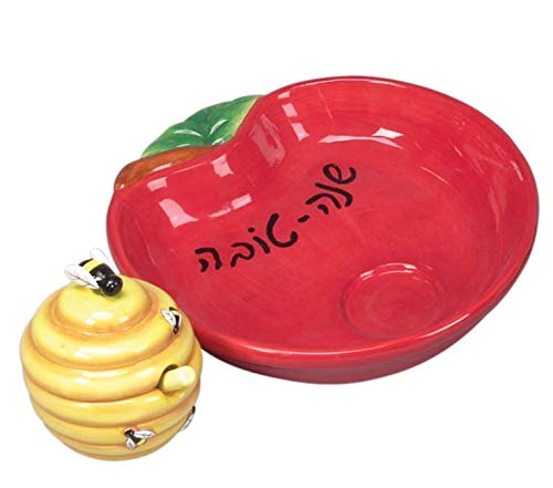 Apple bac avec du Miel en pot et cuillère