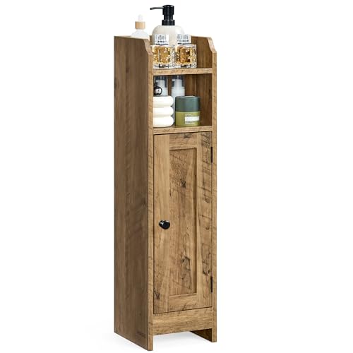 VASAGLE Meuble de Salle de Bain, Armoire d'Angle avec Porte