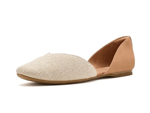 TOMS Femme Gemma DOrsay Ballerines, Cuir tissé Brillant Ton