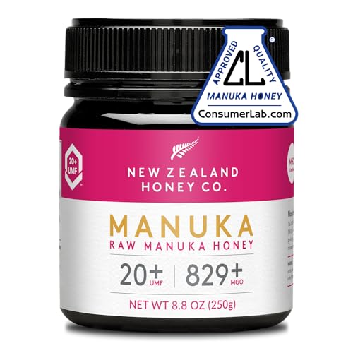 Miel de Manuka MGO 829+ / UMF 20+ de New Zealand Honey Co. | Actif et brut | Fabriqué en Nouvelle-Zélande | 250g