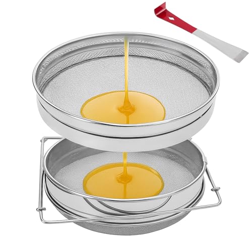 Passoire à miel double en acier inoxydable pour seau de 18 l