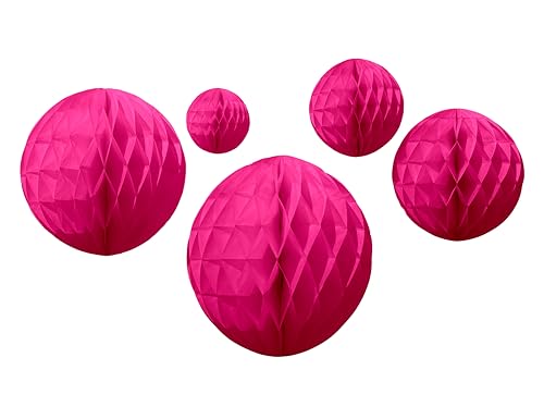 Zebra Balloons Nids dabeilles en Papier Rose Vif, 10 cm-30 c