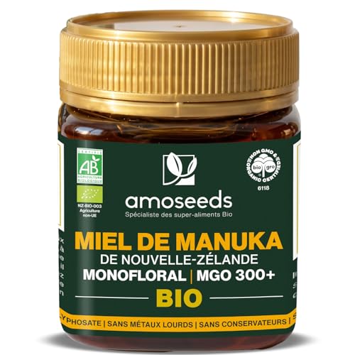 Miel de Manuka BIO 250g | MGO 300+ | Origine Nouvelle-Zéland
