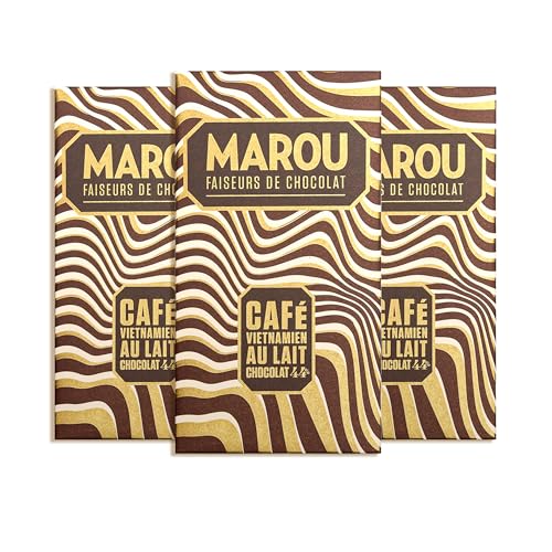 MAROU - Tablette Chocolat Lait 44% Café Vietnamien - 80 g -