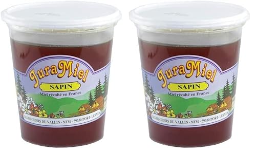 Jura Miel, Miel de sapin de Franche-Comté 375g (Lot de 2)