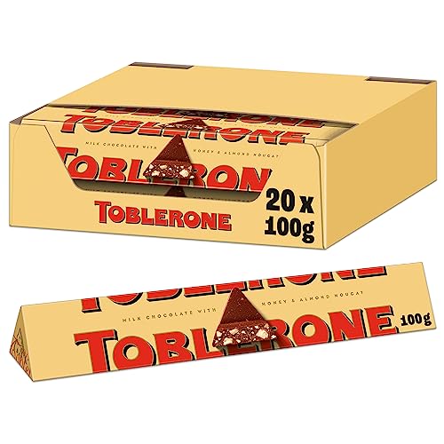 TOBLERONE - Barre Chocolat au Lait avec Nougat au Miel & aux Amandes