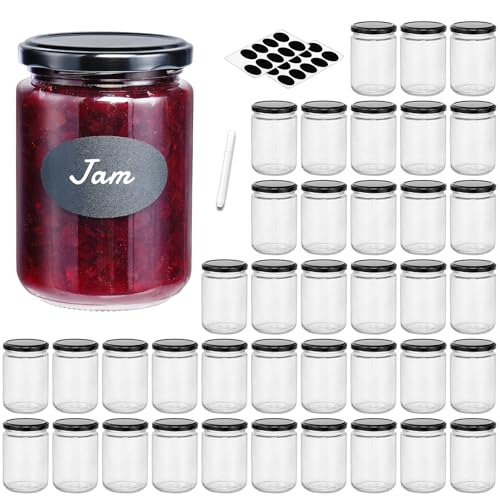 Absovetu Lot de 20 petits bocaux à confiture en verre avec c