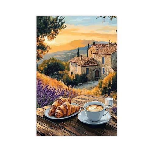 QOTOPGPG Impression sur toile « Breakfast Provence » avec la