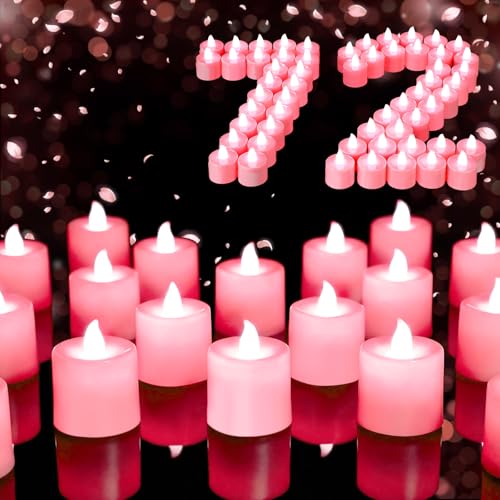 Coume Lot de 72 bougies chauffe-plat LED sans flamme vacilla