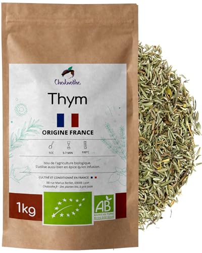 Chabiothé - Thym Bio 1 kg - origine FRANCE - Thymus Vulgaris