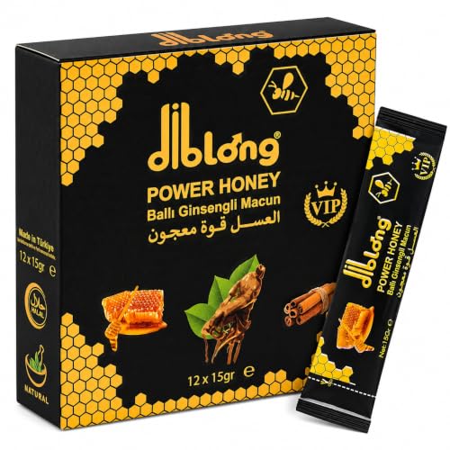 Diblong Power Honey 12 Sachets de 15 g - Miel avec Ginseng,
