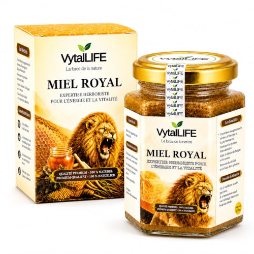 VytalLIFE Miel à la Gelée Royale, Ginseng & Maca - Miel Aphr