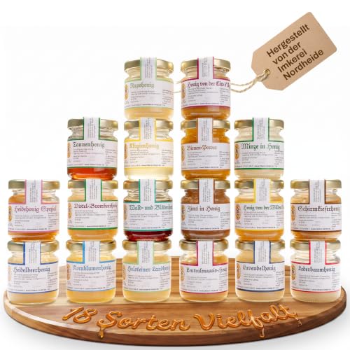 18x 50g de dégustation de miel | Coffret cadeau - naturel, m