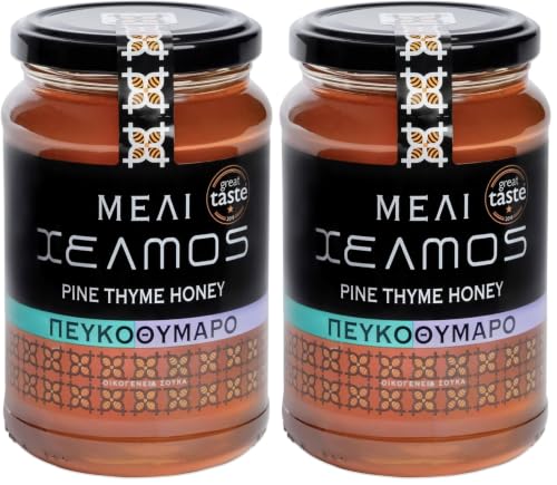Helmos Miel de Pin et de Thym Grec 480g (Lot de 2)