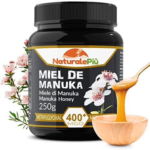 NaturalePiù Miel de Manuka 400+ MGO - 250g Brut et Bio de No