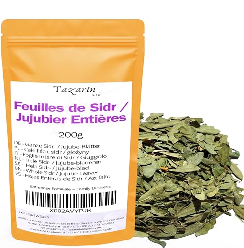 200g Feuilles de Jujubier/sidr Entières - Feuille de sidr sé