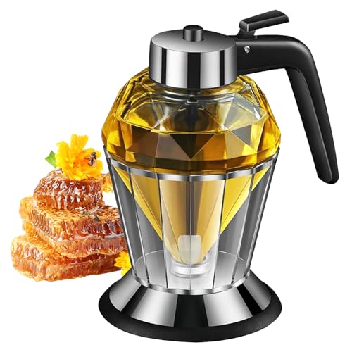 Dokeno Distributeur de Miel 200 ml Verre Diamant Distributeu