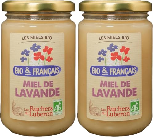 Les Ruchers du Luberon - Miel Bio & Français 400 g - Lavande
