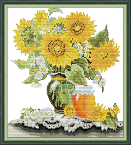 Meecaa Kit de broderie au point de croix estampé, 14 CT, kit