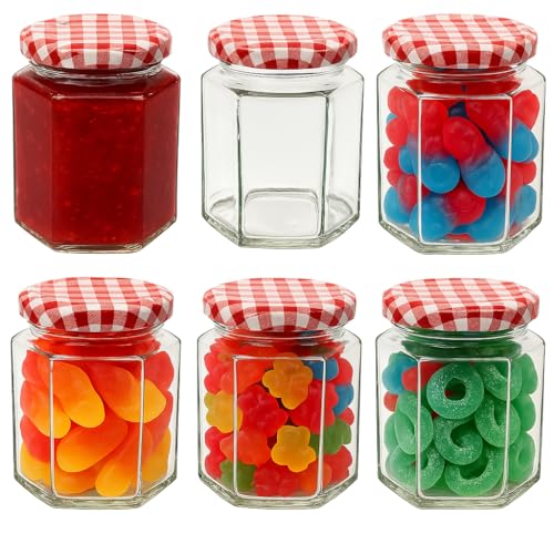 Offer Shop Lot de 6 bocaux à confiture en verre avec couverc