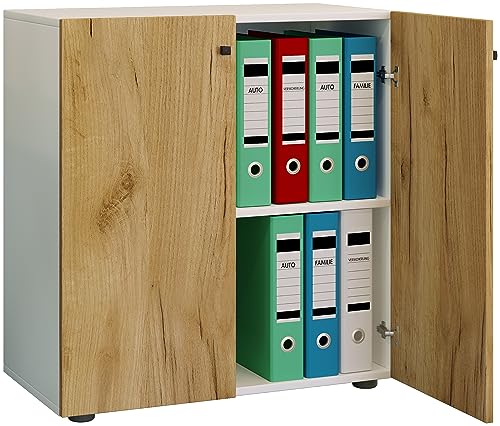 VCM Armoire de Bureau Livres Dossiers Meuble de Bureau Armoi