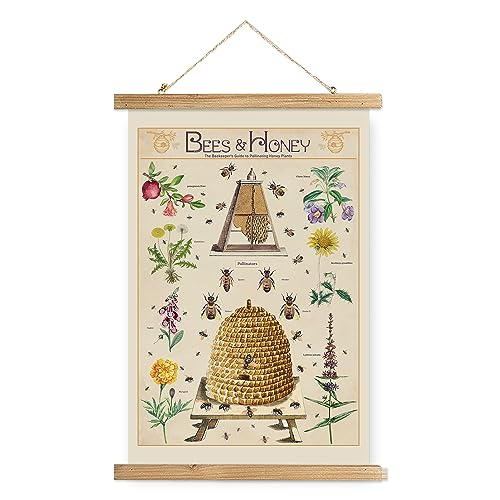 XIAOAIKA Poster Éducatif sur les Abeilles et le Miel - Guide