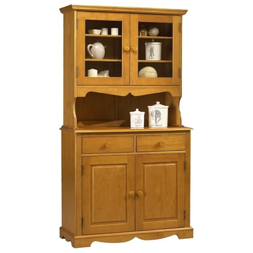 ACTUAL DIFFUSION Buffet Vaisselier Pin Miel 4 Portes Style A