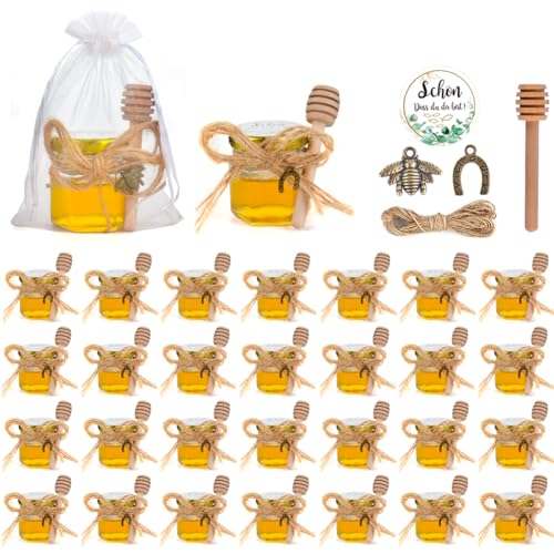 MAOOY 30 Pack 45ml Petits Pots, Mini Pots de Miel,Petites Bo