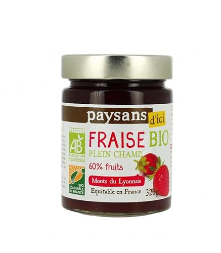 Confiture extra Fraises des Monts du Lyonnais bio & équitabl