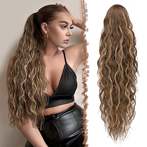 FESHFEN Ponytail Cheveux Naturel Cordon Ponytails Extension 