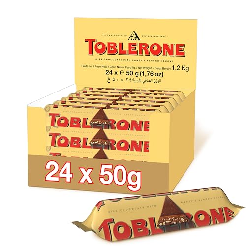 Toblerone - Barre au Chocolat au Lait, Miel, Nougat et Amand