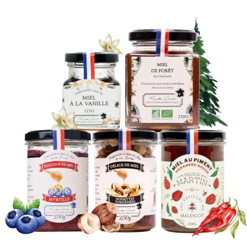 Les Abeilles de Malescot - Assortiment Gourmet de 5 Miels go