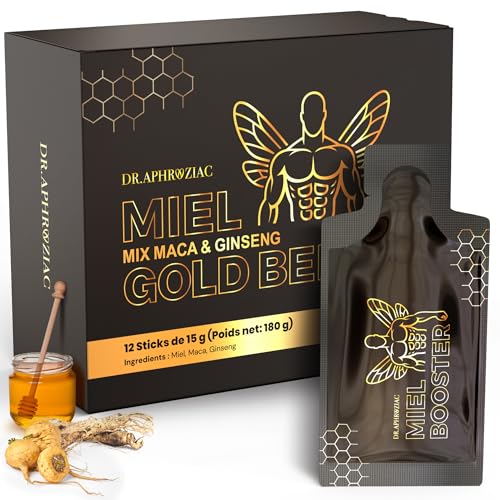 Miel Aphrodisiaque Puissant – 12 sticks pratiques de 15 g – 