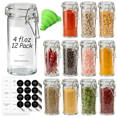 ComSaf Mini bocaux en verre hermétiques 120 ml, lot de 12 à