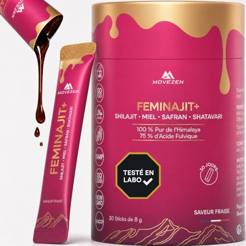Feminajit+ Shilajit Femme Movezen, Shatavari & Safran, Énerg