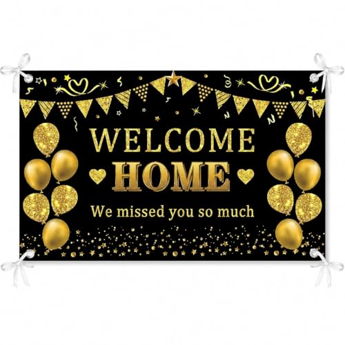 Welcome Home Banderole Personnalisée (72x43 inch) - Deco Mai