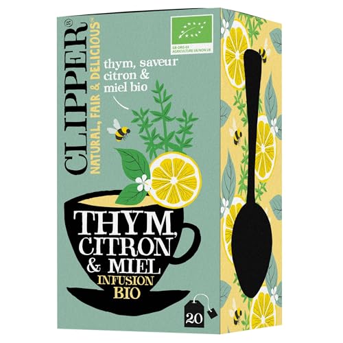 CLIPPER - Infusion Thym Citron Miel - Bio - 20 Sachets