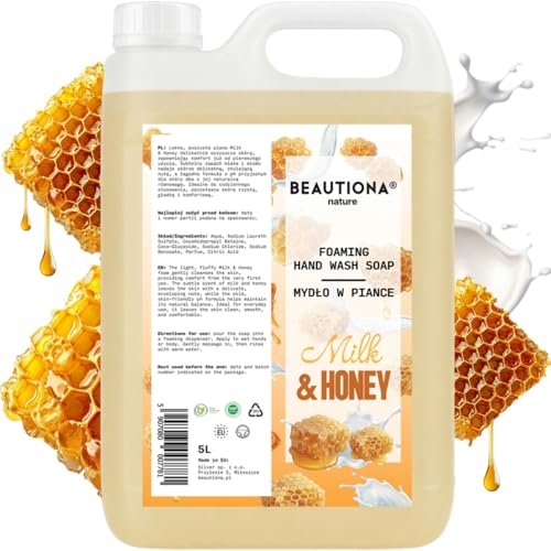 Savon moussant au lait et au miel 5 l - Savon crémeux pour l