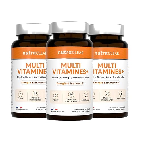 Nutraclear | Cure de 3 mois Multivitamines | 22 actifs : vit